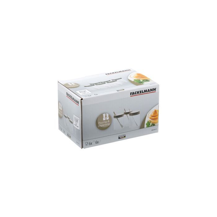 Lot de 6 pots à moutarde avec cuillère Fackelmann ref. 4665250