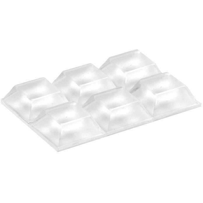 Patin protecteur antichoc adhésif transparent D: 20.5 mm - lot de 6