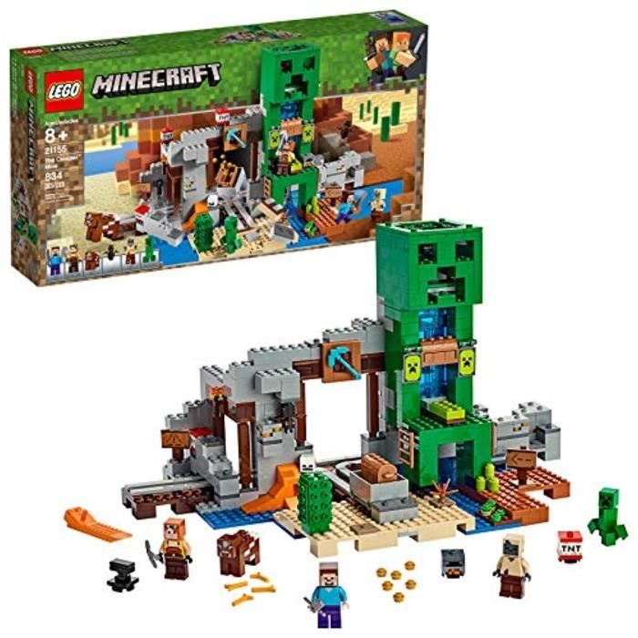 Jeu D'Assemblage LEGO KQDG9 Minecraft Le Creeper mine 21155 Kit de construction, nouveaux 2019 (834 Pieces