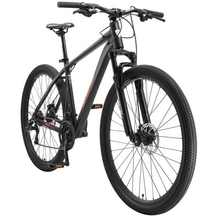 BIKESTAR | VTT | 29 Pouces | 21 vitesses Shimano avec frein à disque Hardtail | Noir Orange