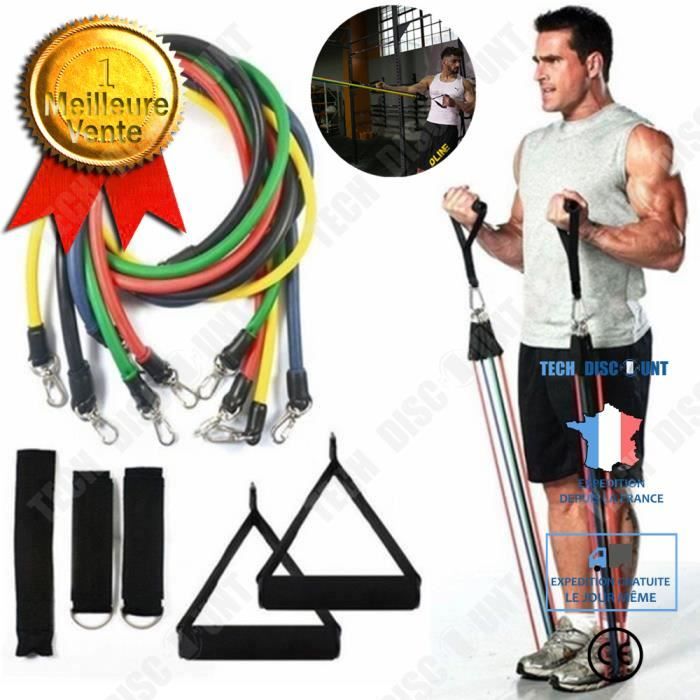 élastiques fitness homme femme musculation corps 11pcs yoga gymnastique bande de résistance musculation fessiers jambe poignées