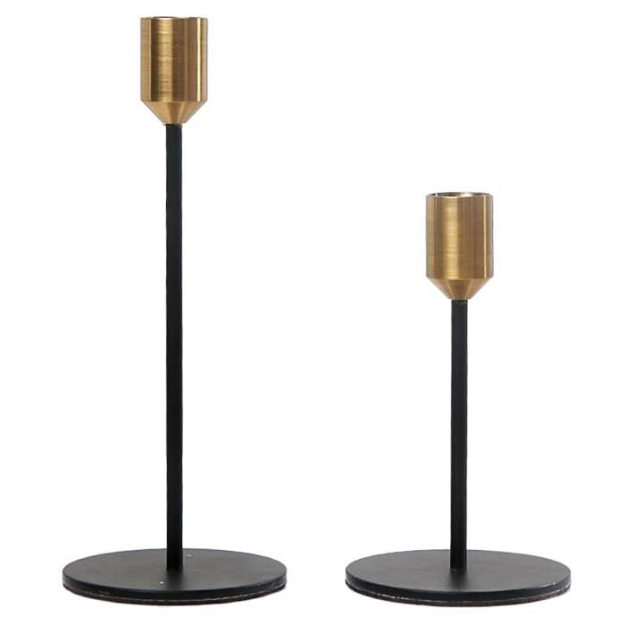 2x Fer Taper Bougeoir Chandelier Table Centre De Table Dîner Décor S + L