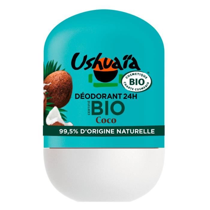 USHUAIA BIO Déodorant bille 24h Noix de Coco - 50 ml