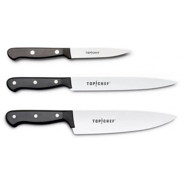 Set 3 couteaux Wusthof Top Chef pour votre cuisine Noir