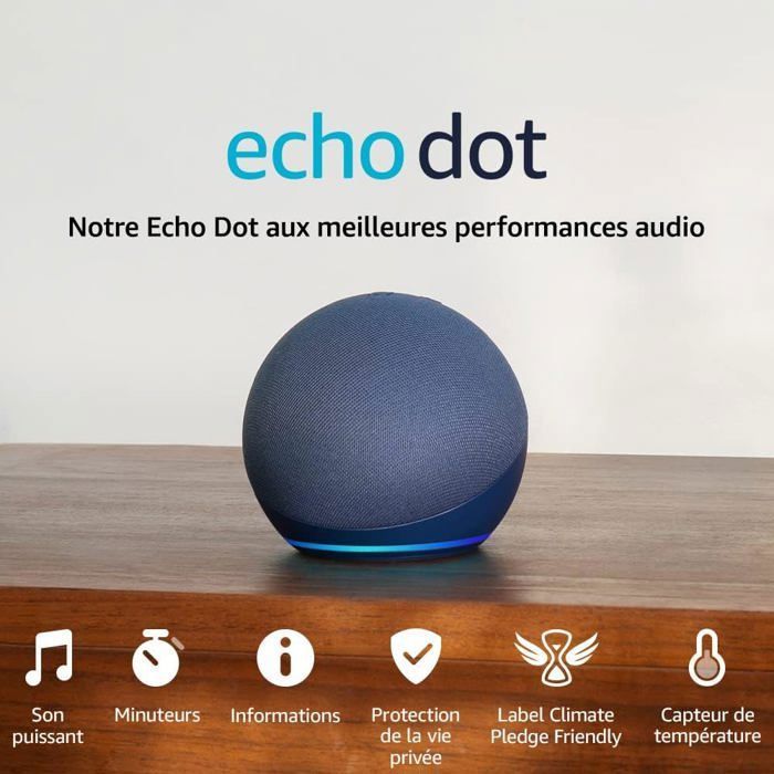 Alexa Echo Dot (5e génération, modèle 2022) | Version internationale Denim
