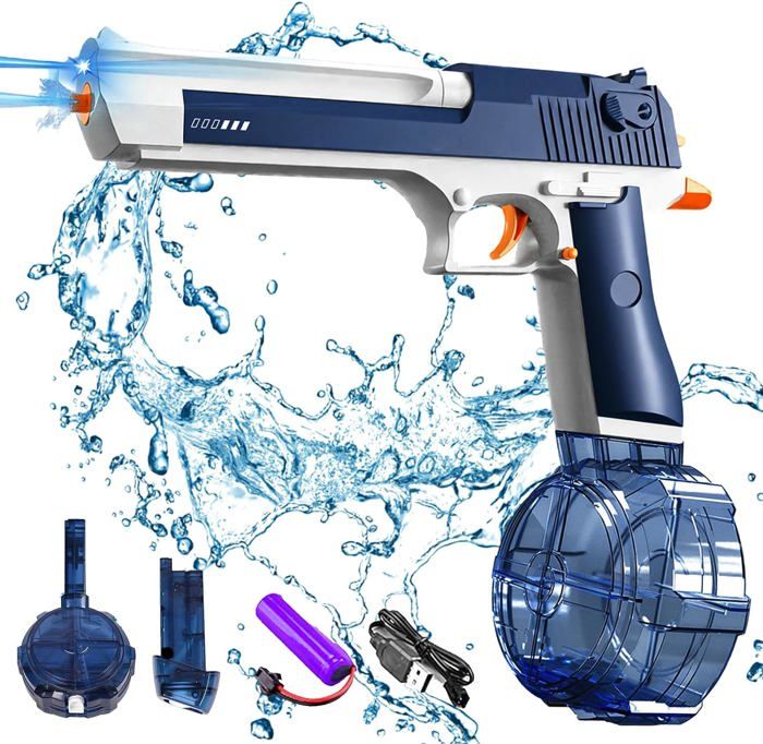 Pistolet à Eau électrique 60B Automatique | Portée 10 M | Batterie | Pour Piscine Et Plage