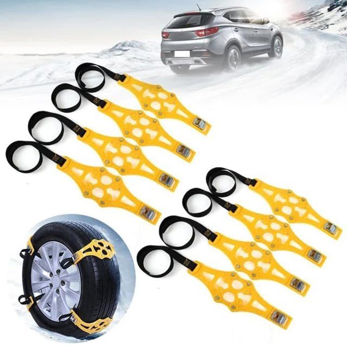 Chaînes à Neige YeXhot 6PCS Universelles 165-285 Mm - Certifiées Pour Voiture SUV MPV Pick-up ATV
