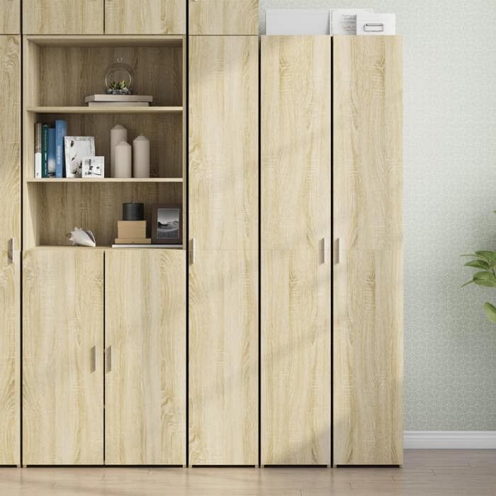 vidaXL Buffet haut chêne sonoma 30x425x185 cm bois dingénierie buffet armoire de rangement panneau latéral armoire 3281394