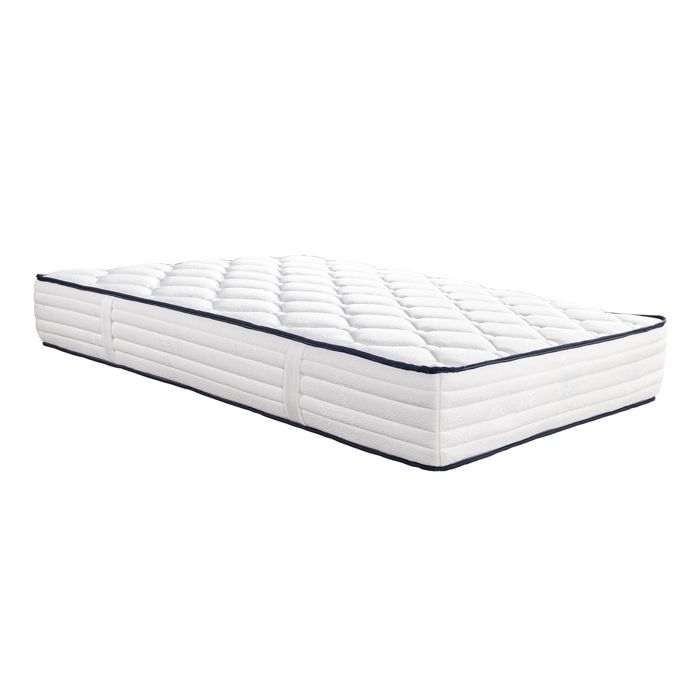 Matelas CUBA 180x200 cm à ressorts ensachés en mousse haute densité indépendance du couchage face été/hiver épaisseur 27cm Matelas CUBA 180x200 cm à ressorts ensachés en mousse haute densité indépendance du couchage face été/hiver épaisseur 27cm