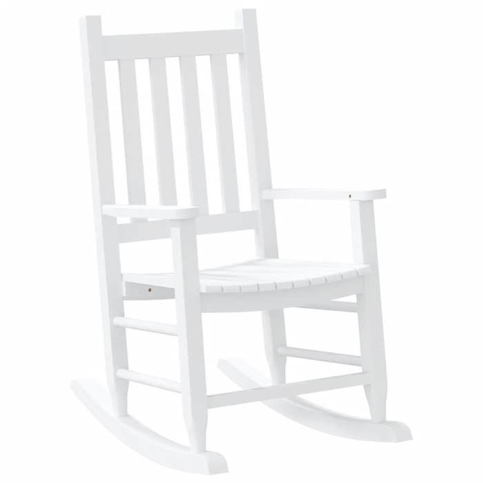 Fauteuil à bascule - MANGO - Pour enfants - blanc bois de peuplier massif M124008877