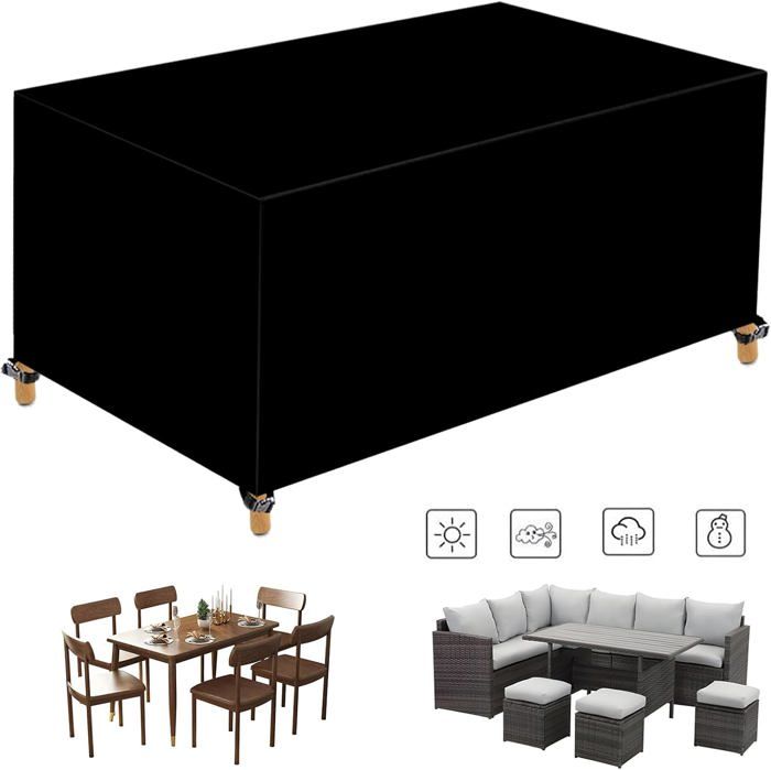 Housse Salon Jardin 420D Rinhtma - Protection Vent/pluie/UV Pour Table Et Canapé (170x94x70 Cm)