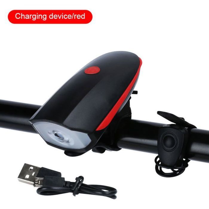 Lampe Velo Rechargeable Éclairage Vélo USB Rechargeable - Phare 2200mah & Feu Arrière | 5 Modes LED | Étanche Pour VTT, VTC Lumiere Velo Avant Et Arriere