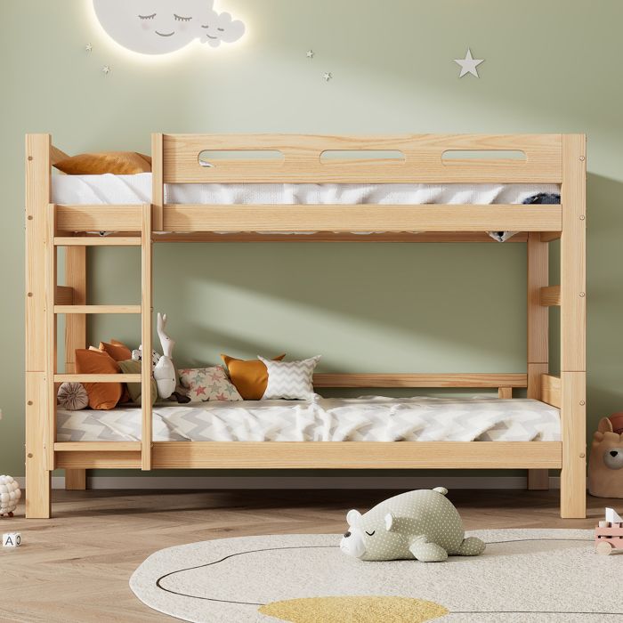 Structure de lit Nouveaux matériaux écologiques lits superposés pour enfants et adolescents lit bébé divisé en deux lits simples