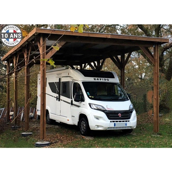 Carport camping car Bois Douglas Français 38 m² – Toit