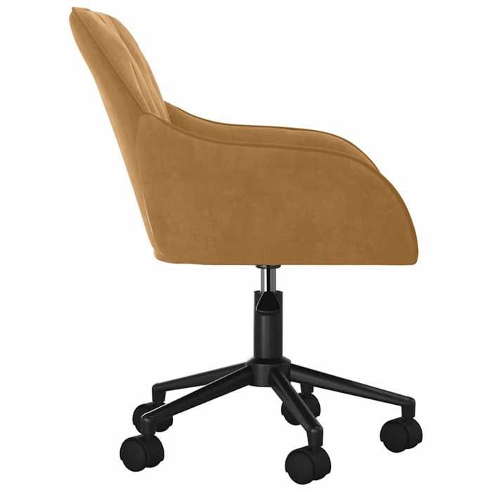 Fauteuil Ergonomique - Brun - Chaise bureau pivotante - 1 PLACE - Marron Velours 56x61x(78-86) cm F206 Fauteuil Ergonomique - Brun - Chaise bureau pivotante - 1 PLACE - Marron Velours 56x61x(78-86) cm F206