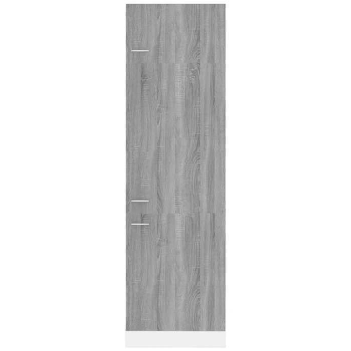 Décoratif - Placard réfrigérée LyonVintageMeuble bas de cuisine Gris Sonoma 60x57x207cm - bois dingénierie con9950227