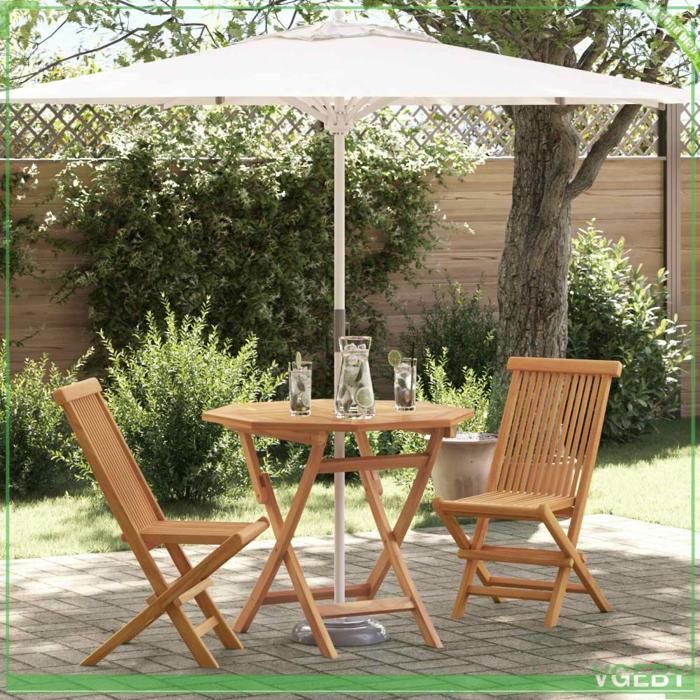 3385962 Ensemble de salle à manger pour jardin 3 pcs Marron