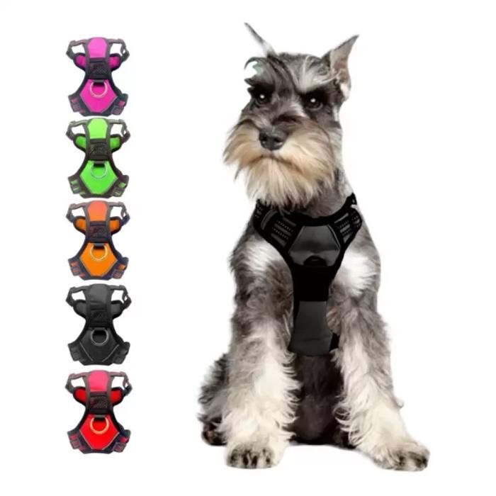 Harnais Chien Moyen Réglable Sangles Réfléchissantes Gilet Confort Marche Dressage .