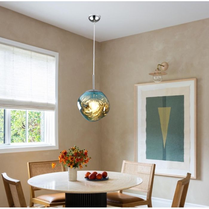 Diday Moderne Suspension Luminaire Salon 15cm Lampe de Plafond Vintage Abat-jour en Irrégulière E27 Lustre Industriel Bleu Diday Moderne Suspension Luminaire Salon 15cm Lampe de Plafond Vintage Abat-jour en Irrégulière E27 Lustre Industriel Bleu