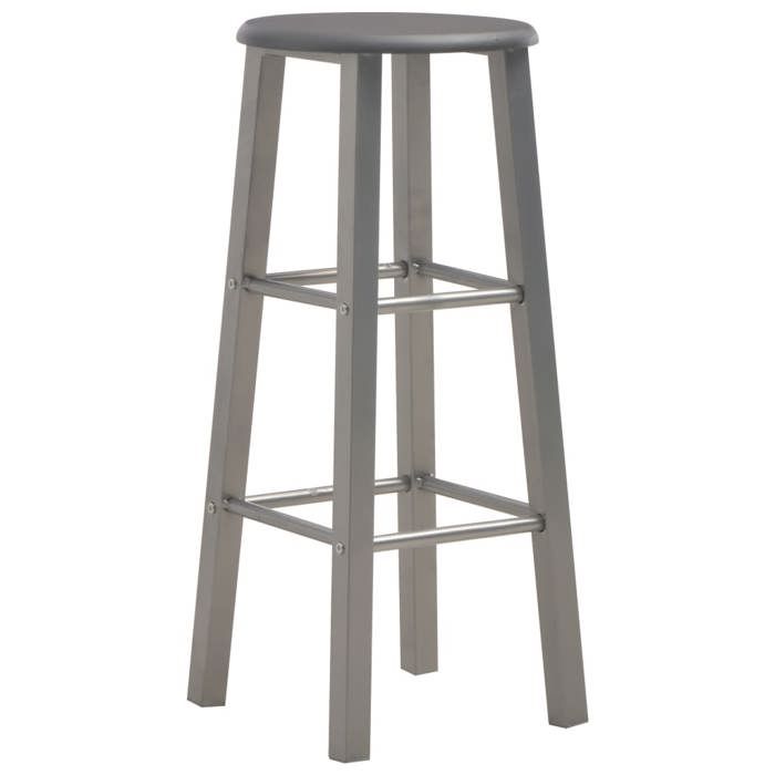 Les SoldesTabourets de bar Tabourets Cuisine - (2 pcs) - 2 personnes - anthracite MDF(30x30x70 cm) wlv44m