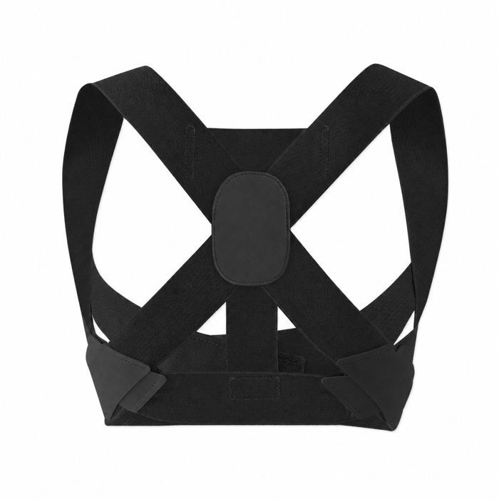 Correcteur de Posture - Soutien Dorsal en X - Réglable et Respirant - pour Améliorer la Posture au Quotidien - Noir Taille L