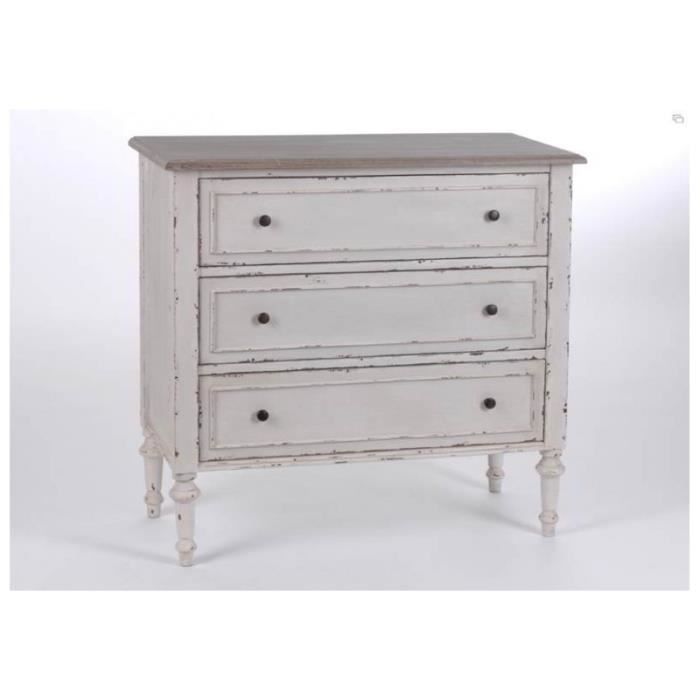 Commode 3 Tiroirs Légende Amadeus - Contemporain - Design - Gris - 80 cm x 40 cm x 90 cm Commode 3 Tiroirs Légende Amadeus - Contemporain - Design - Gris - 80 cm x 40 cm x 90 cm