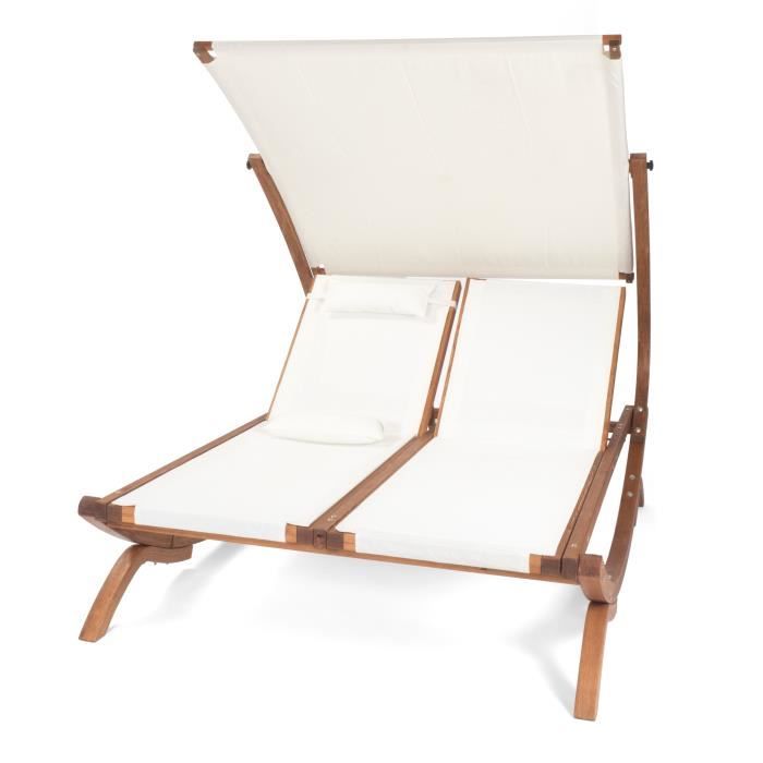 L/'aluminium chaise de plage de jardin transat plage tapis chaise longue Marquise