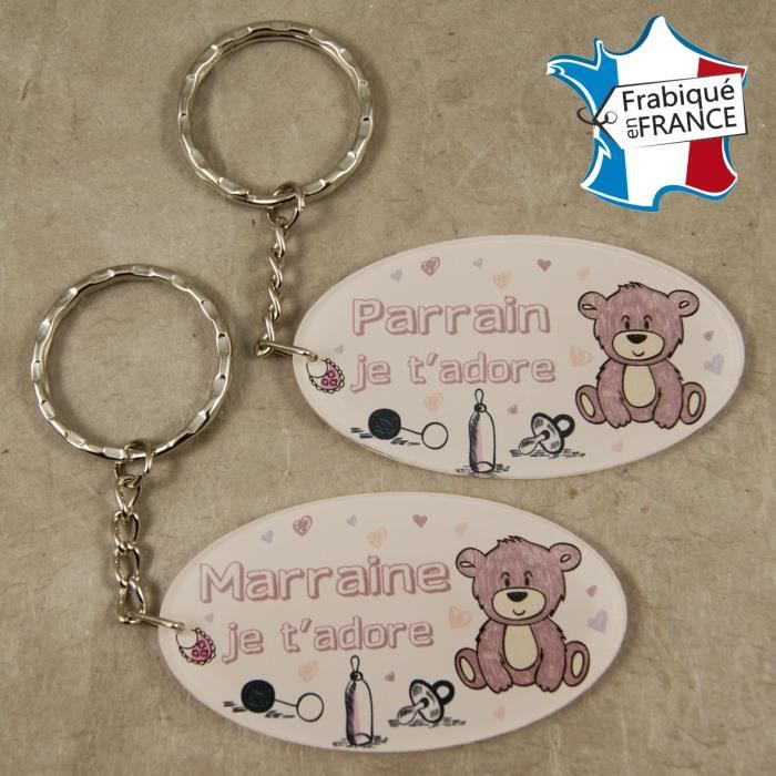 Soliflore « Ma Marraine » - Tube Avec Support Argenté, 12 Cm - Idéal Baptême, Noël, Cadeau Personnalisé