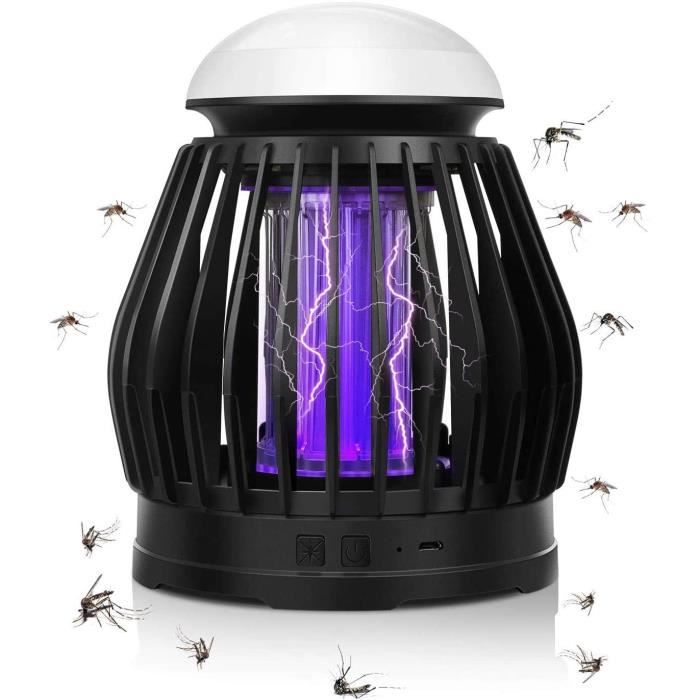 Lampe Anti Moustique Electrique 20W UV Interieur Exterieur avec Eclairage  Piege