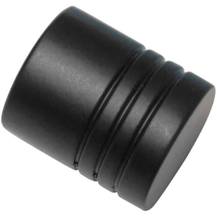 Gardinia Embouts d'Éxtrémité pour Tringles à Rideaux, 2 x Embouts d' Extrémité, Série Windsor, de diamètre25 mm, Métal, Aspect INOX