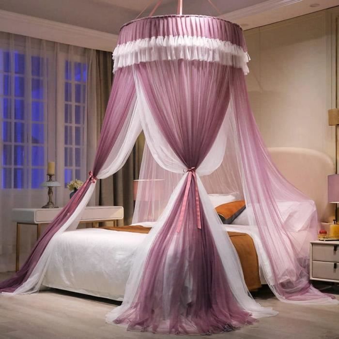 Moustiquaire De Lit Balakaka – Hauteur 3 M, Ourlet 12,5 M – Design Dentelle Romantique – Pour Lits Simples/doubles - 10