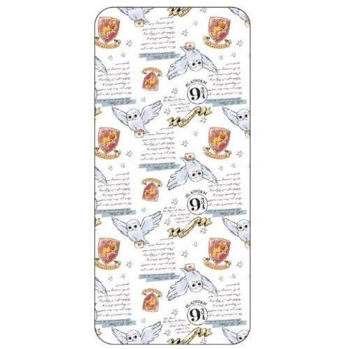 Drap housse - Poudlard (Harry Potter) - 90x200x25 cm - 100% coton Oeko‑Tex - Enfant multicolore
