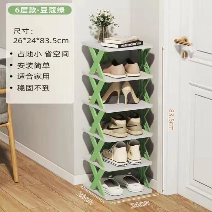 Étagère à Chaussures Pliante OHMG 24 Paires - 6 Hauteurs, Portes Transparentes - Rangement Sans Installation, Avec Roulettes