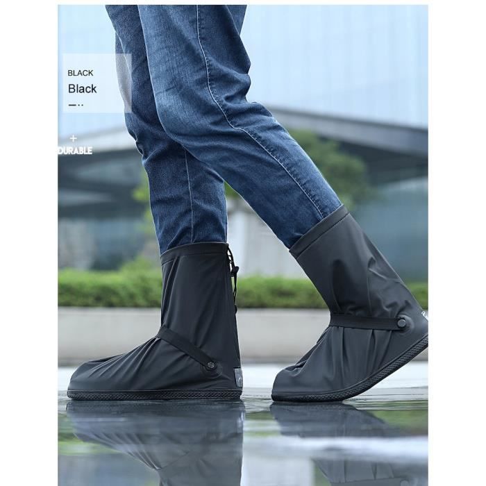 2 Paires Couvre-Chaussures Imperméables Réutilisables - Pour Pluie & Boue