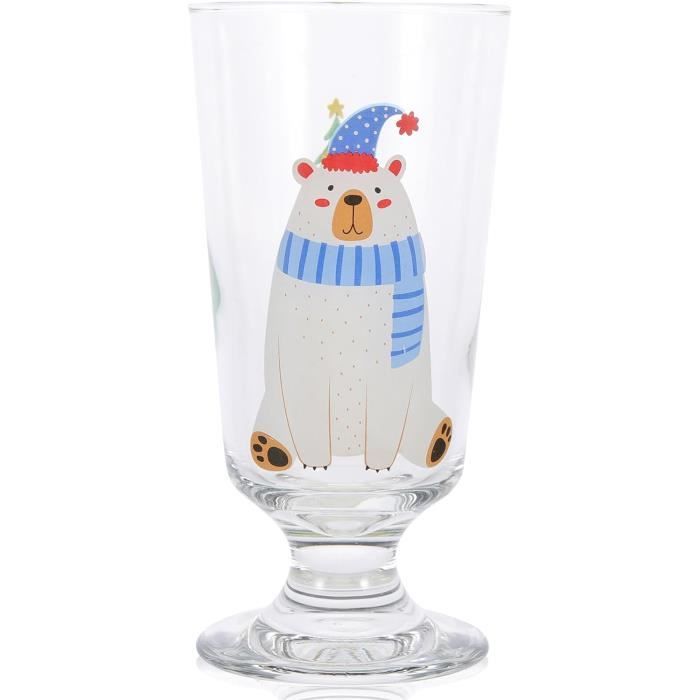 Lot De 6 Verres à Thé 400 Ml – Verres Transparents Avec Anse – Pour Cappuccino, Vin Chaud, Latte – Passe Au Lave-vaisselle