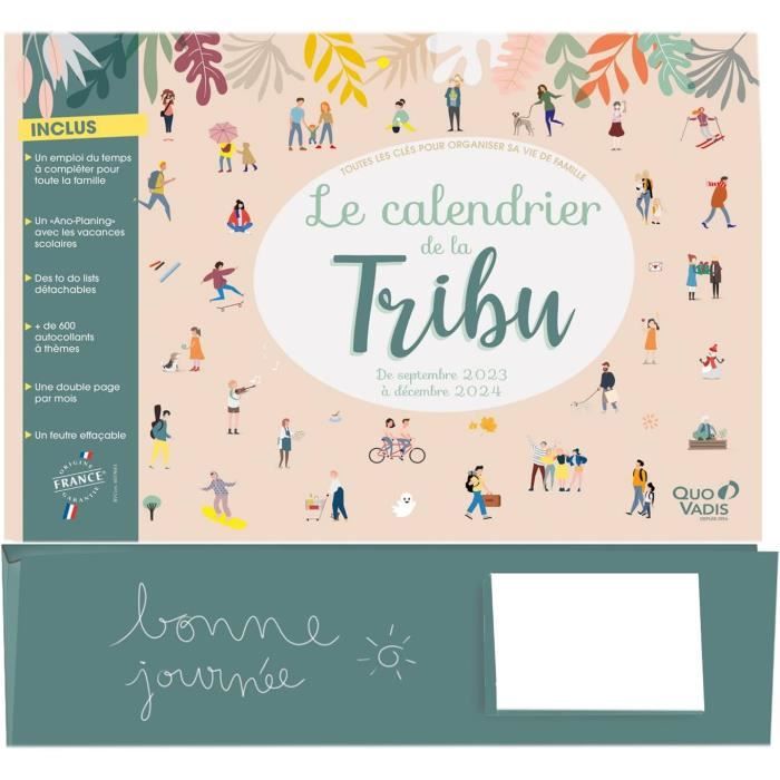 Calendrier De La Tribu Format 32 X 30 Cm De Septembre 2023 À