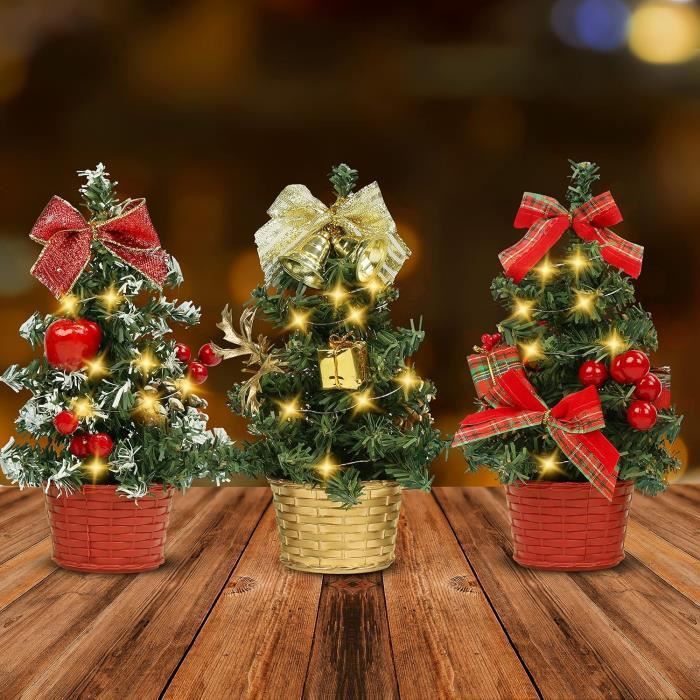 Mini Sapin De Noel Artificiel Lumineux Sapin De Noel De Table 40 Cm