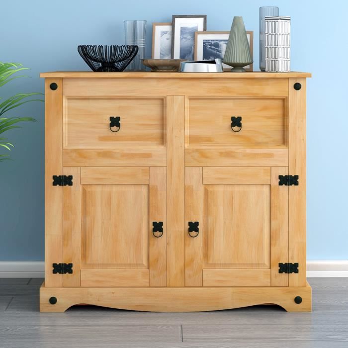 Liberte buffet salsa commode bahut vaisselier en bois style mexicain