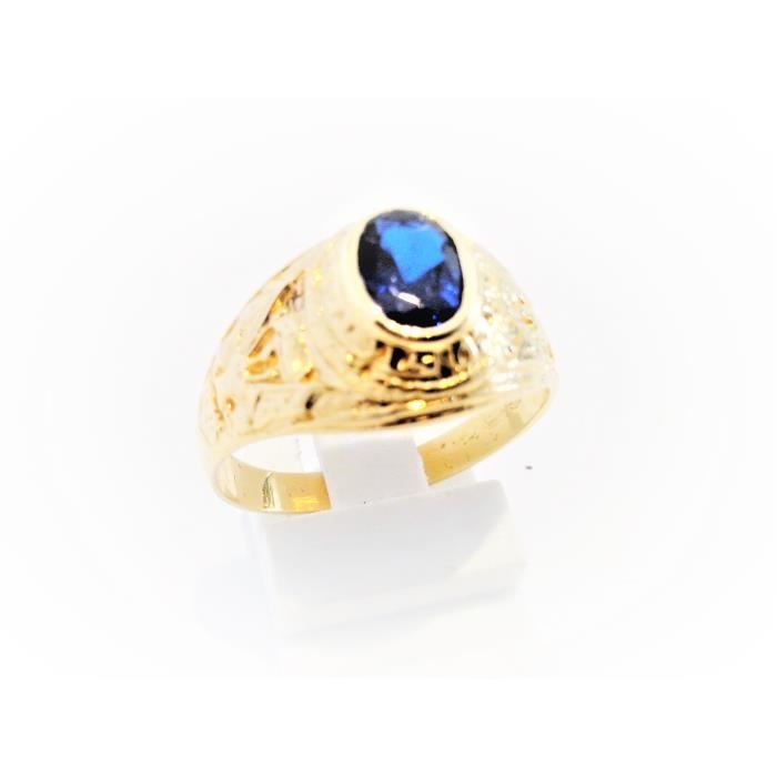 Bague chevali re Universitaire or jaune 18 carats Achat Vente