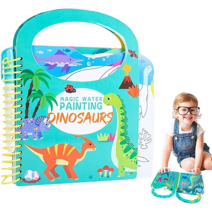 Livre De Dessin Magique à L'eau JoyPlus – 4 Thèmes : Mer, Animaux, Transport, Alphabet – Réutilisable – Cadeau Créatif