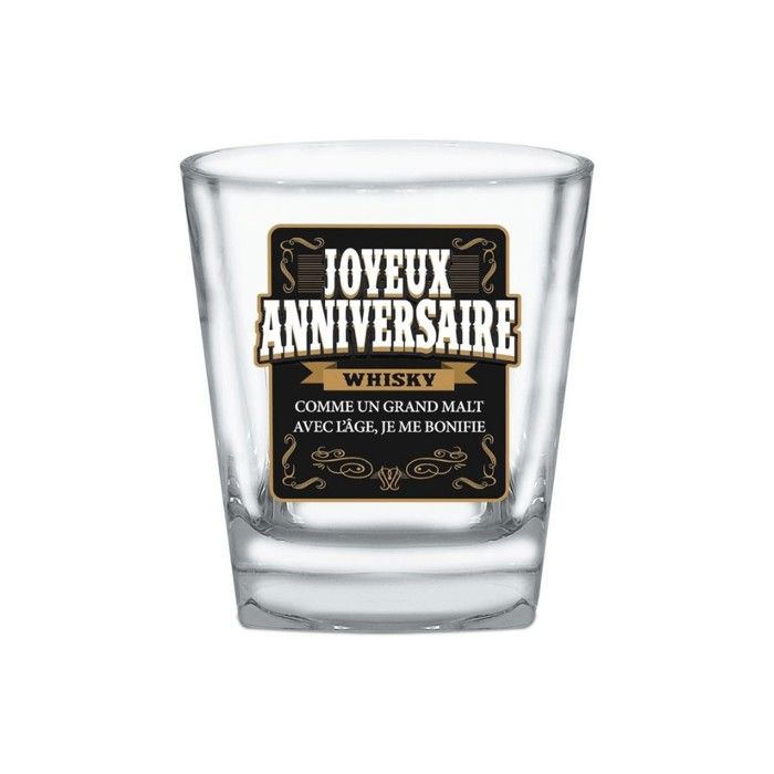 Cadeau Verre A Whisky Joyeux Anniversair Cdiscount Maison