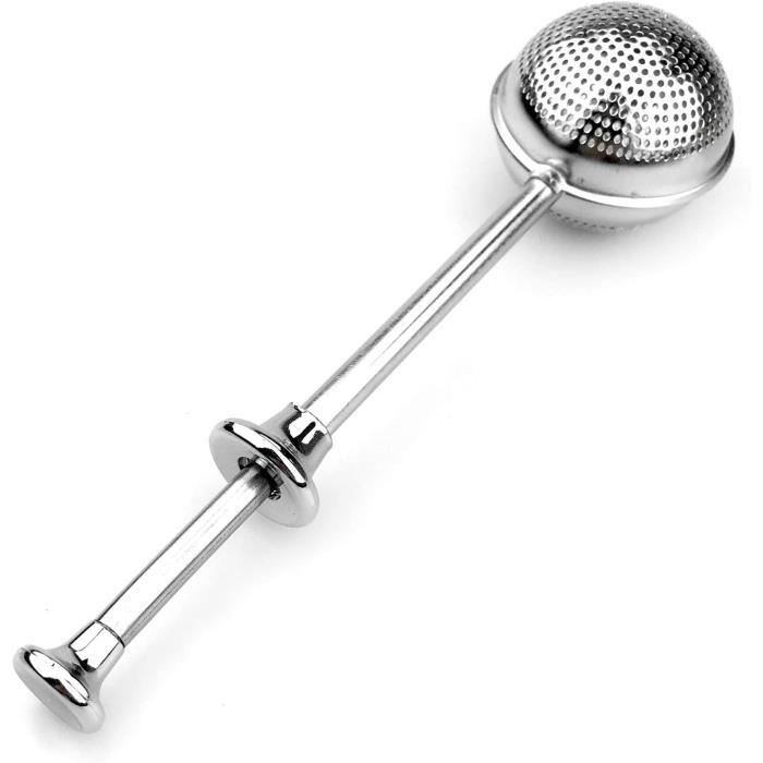 Boule à Thé / Tamis En Acier Inoxydable - 2 Pièces, Manche Télescopique - Pour Infuser Thé, Tamiser Farine, Sucre, Cacao - 304 Inox, Lavable Au Lave-vaisselle