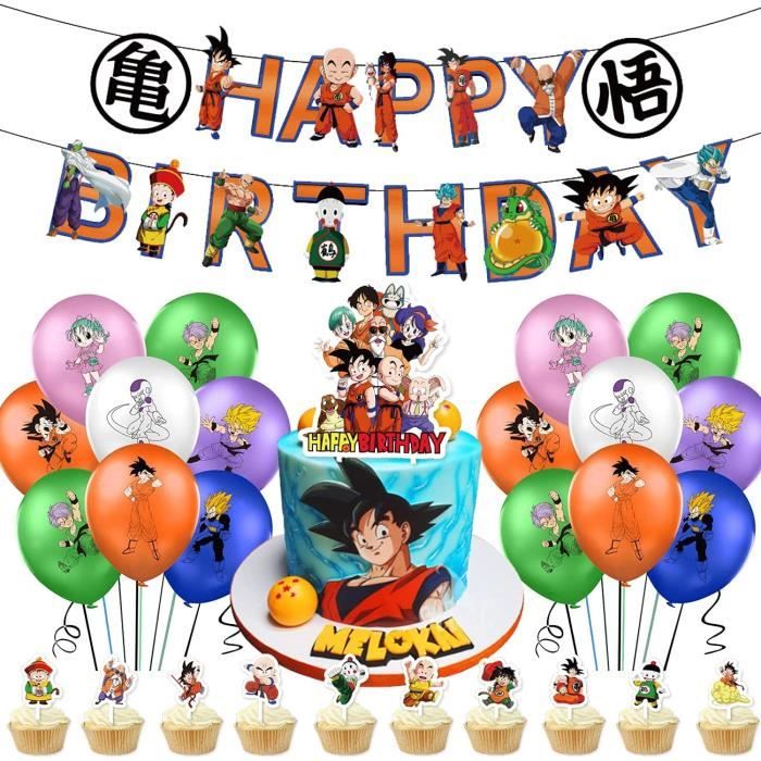 Dragon Ball Balloons 28pcs Fournitures De Fete D Anniversaire Dragon Ball Anniversaire Dragon Ball Z Decorations De Dragon 1 Cdiscount Maison