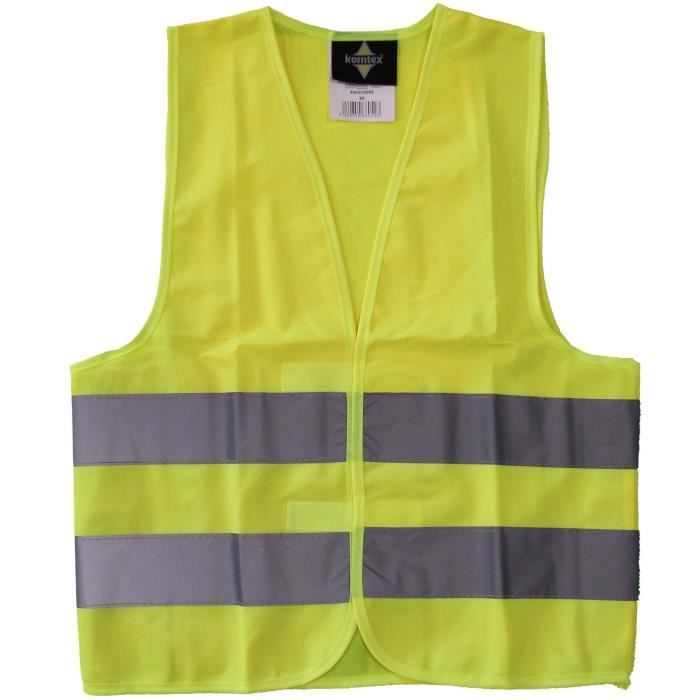 Gilet de sécurité enfant - jaune fluo - école - auto - vélo - KK200 - XS -  Cdiscount Auto