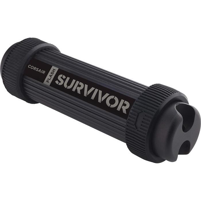 Clé USB - CORSAIR - Flash Survivor Stealth v2 128GB USB 3.0 - Etanchéité robuste - Noir