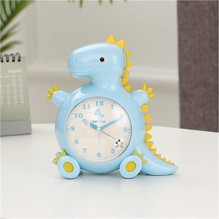Bruni Horloge Murale Dinosaure Enfant - Silencieuse Sans Tic-Tac Pour Chambre Fille Et Garçon