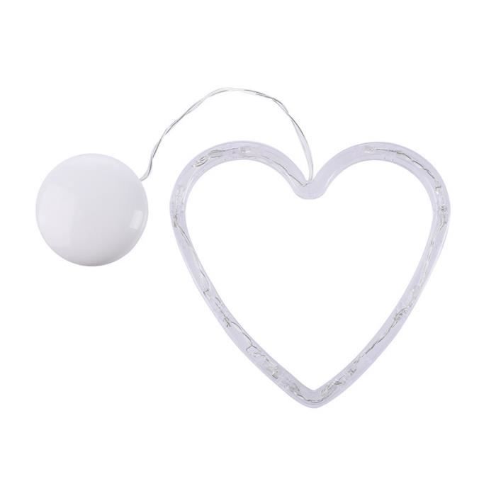 Lampe de décoration - LED - Amour - Ventouse - Intérieur - Blanc chaud