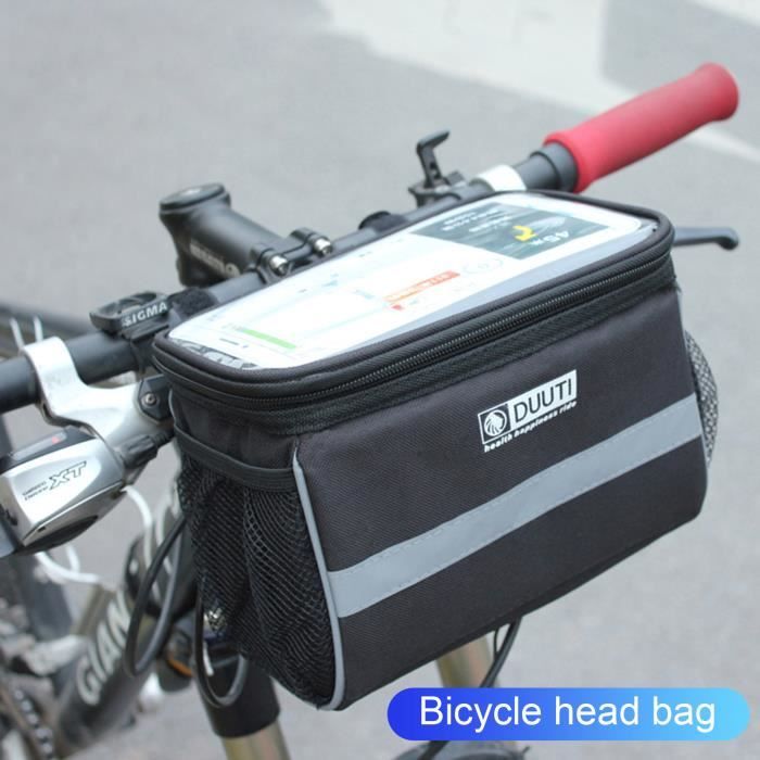 Sacoche Vélo Willex S 1200 – 10L, Noir, Polyester Imperméable, Bandoulière, Coutures Réfléchissantes, Facile à Monter