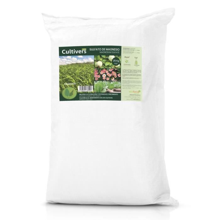 CULTIVERS Sulfate de Magnésium 25 kg Engrais Universel 100 Naturel
