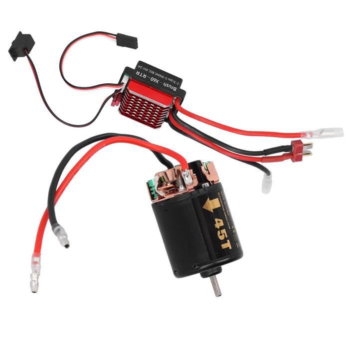 Motore RC ESC 540 Motore Spazzolato 360A ESC Modello RC Motore con Accessorio Spina a T Compatibile con 1/10 Modello di Auto RC(45T